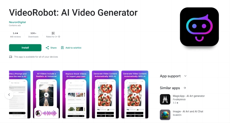 VideoRobot AI Video Generator