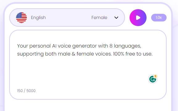 Vidnoz Accent Generator