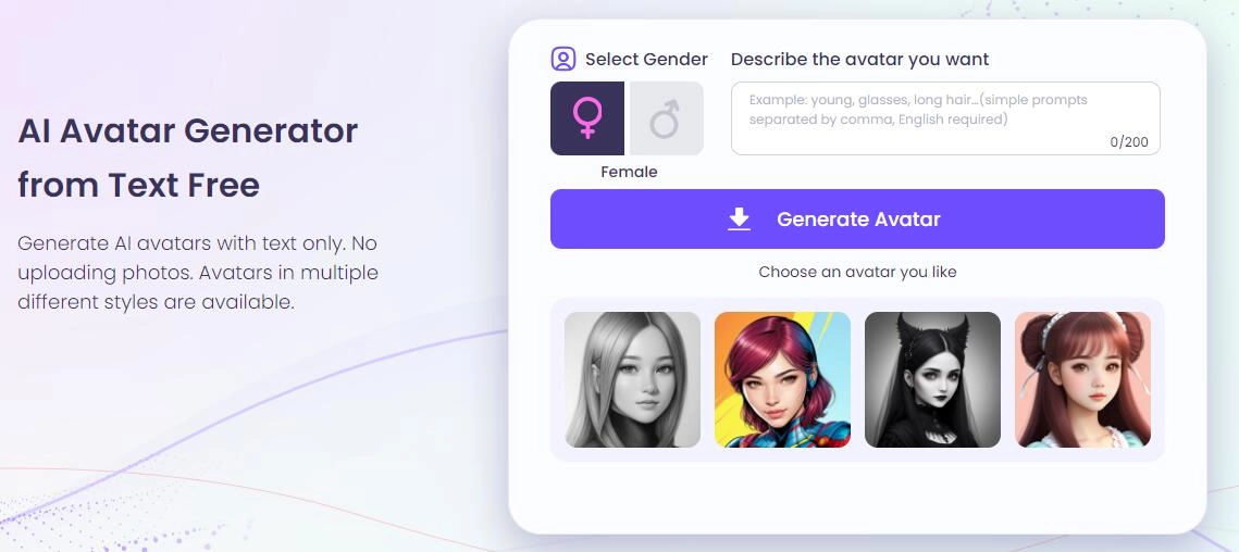 Vidnoz AI Avatar Generator Free Tool