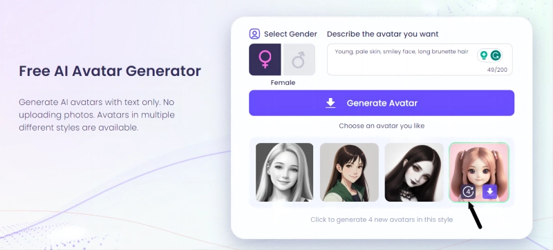 Vidnoz AI Avatar Generator More Option