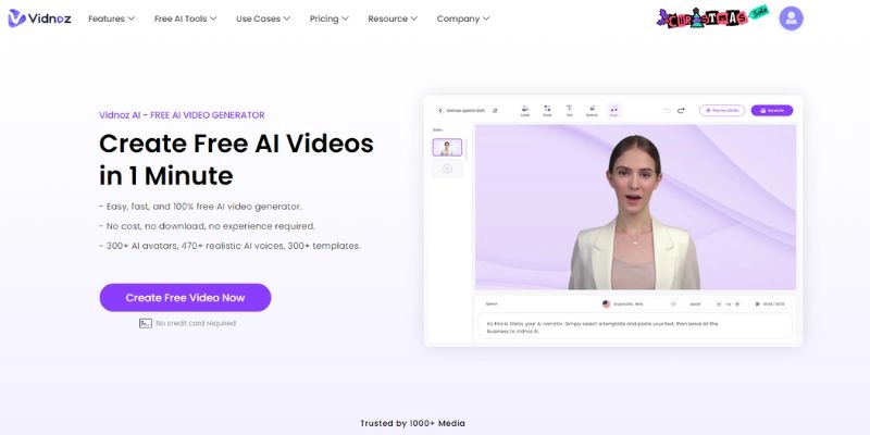 Vidnoz AI Best for Generating Half-Body Human with Gestures