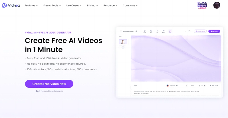 Vidnoz AI Best Online AI Video Generator Application