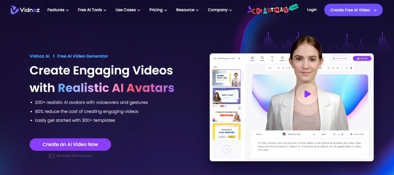 Vidnoz AI Blog to Video Converter Free