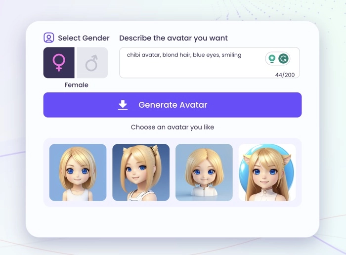 Vidnoz AI Chibi Avatar Generator