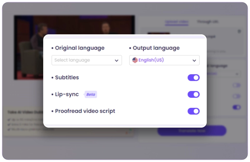 Vidnoz AI Customize Your Options