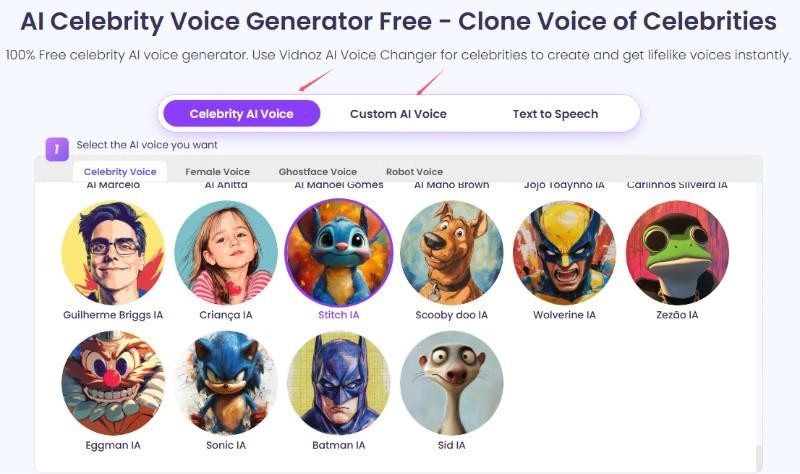 Vidnoz AI Elf Voice Changer