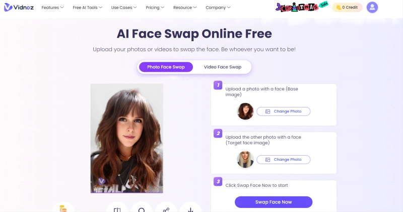 Vidnoz AI Face Swap Result