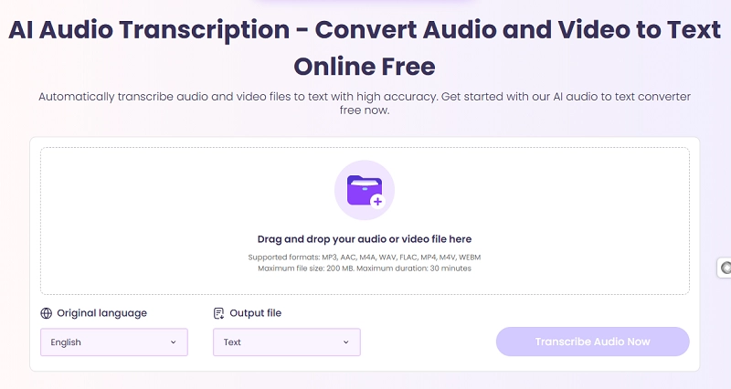 Vidnoz AI Facebook Video Transcriber