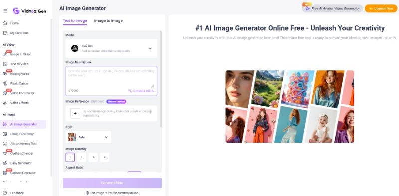 Vidnoz AI Image Generator - Best Free Lesbian AI Art Generator