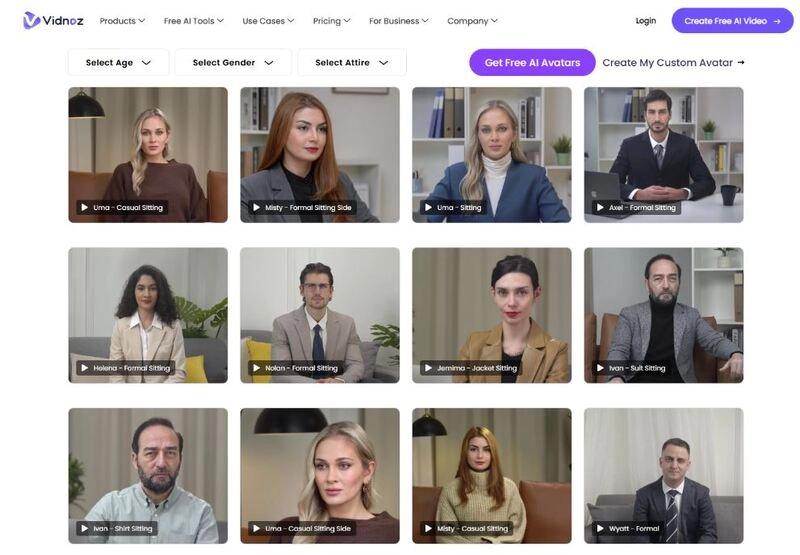 Vidnoz AI Photo Avatar – Realistic AI Avatars for Everyone