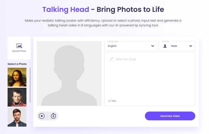 Vidnoz AI Talking Head