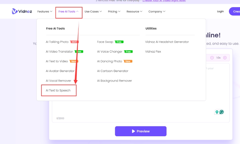 Vidnoz AI Text Reader