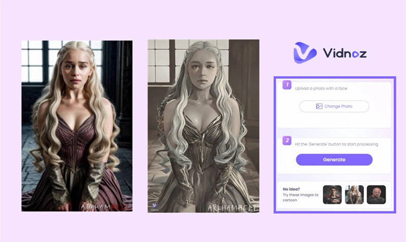 Vidnoz AI Turns Photos Into Coloring Pages2