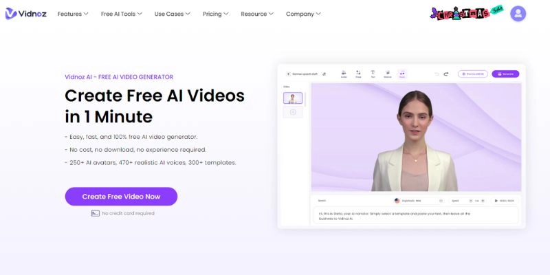 Vidnoz AI Video Posts Generator for LinkedIn