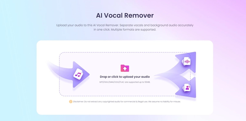 Vidnoz AI Vocal Remover