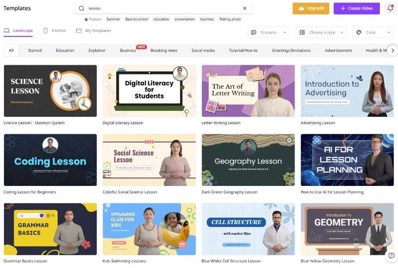 Vidnoz AI – Free Video Lesson Plan Generator Online