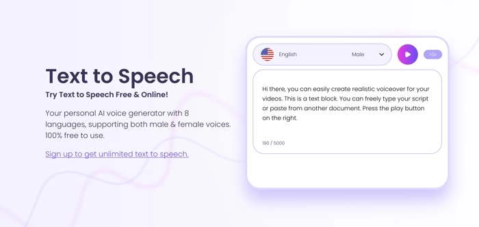 Vidnoz Annoucer Voice Text to Speech