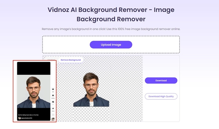 Vidnoz Background Remover AI