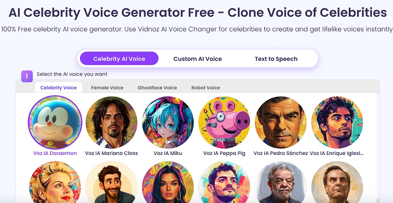 Vidnoz Doraemon AI Voice Generator