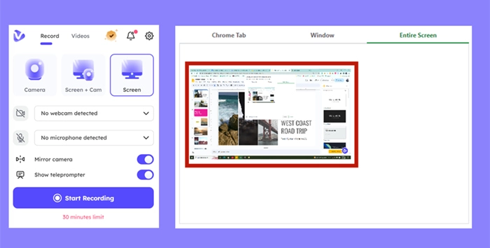 Vidnoz Flex Captures Google Slides with Audio