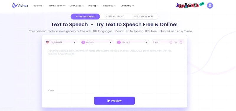Vidnoz Free Online French Accent Text to Speech Generators
