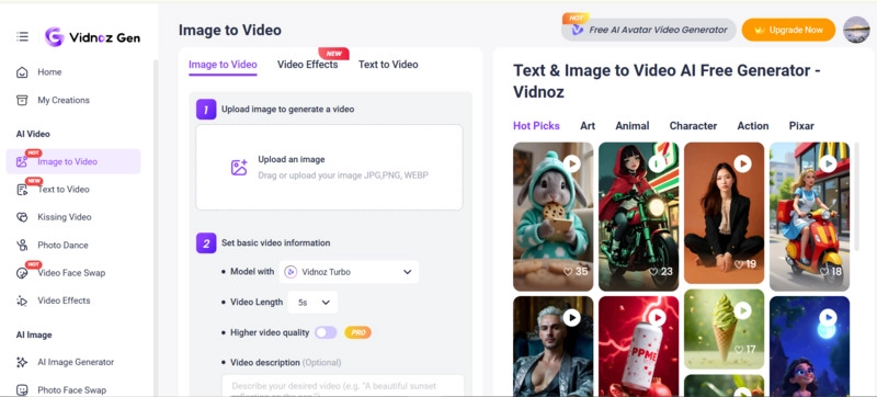 Vidnoz Gen Video Smoother AI Free