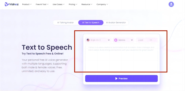 Vidnoz Online Text to Speech