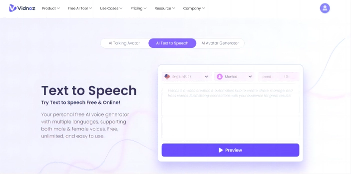 Vidnoz Online Text to Speech