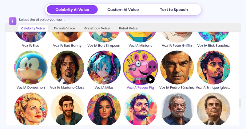 Vidnoz Peppa Pig AI Voice