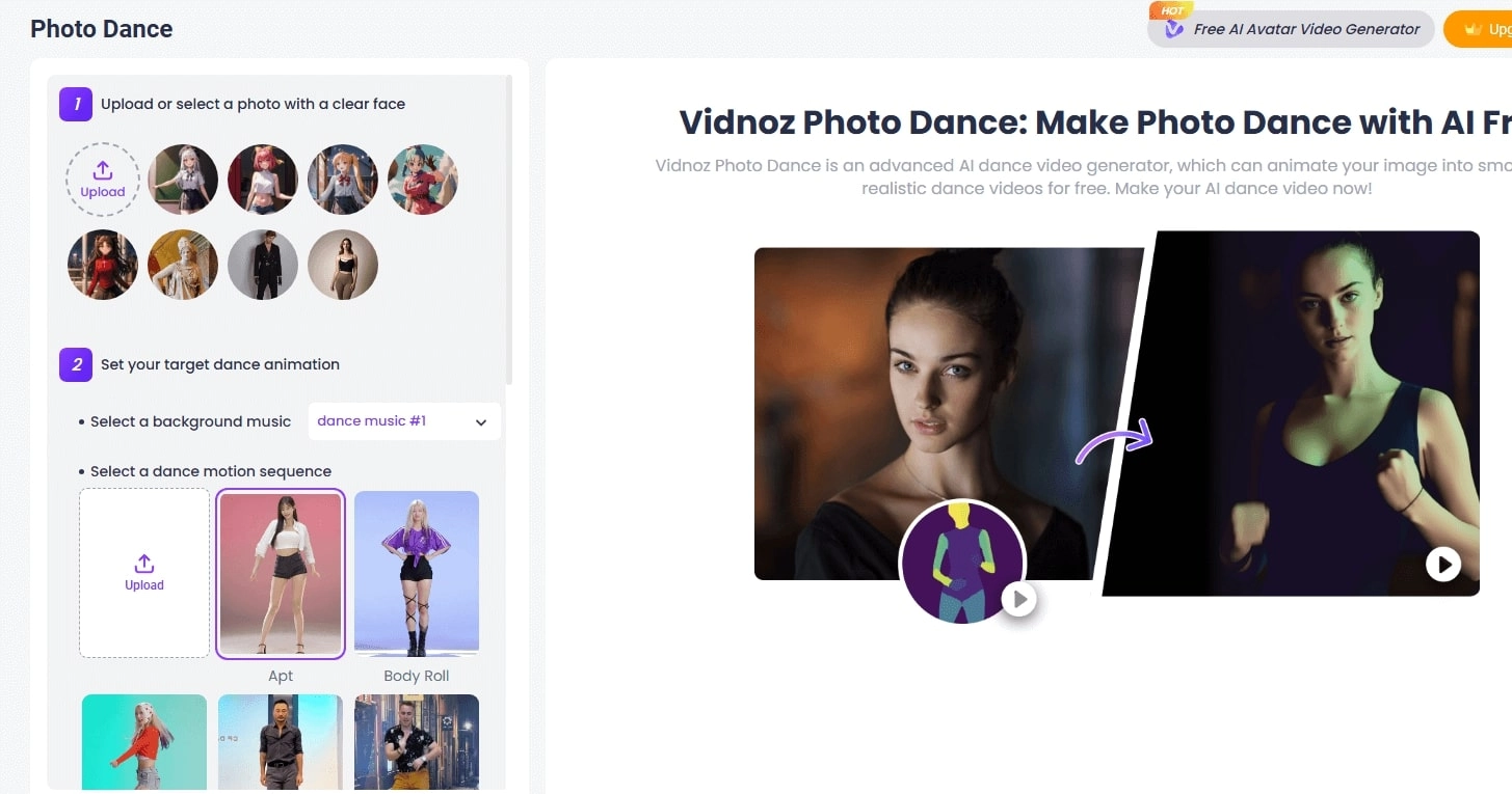 Vidnoz Photo Dance Filter
