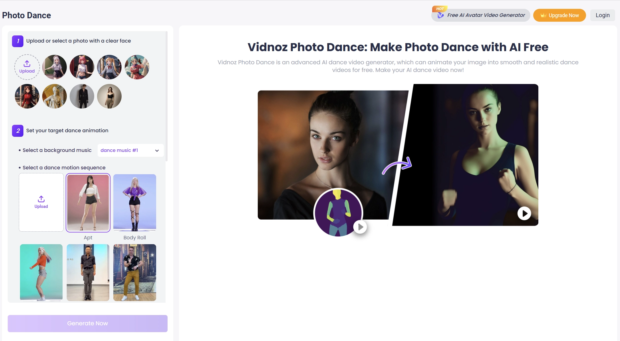 Vidnoz Photo Dance Online Free