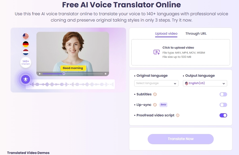 Vidnoz Spanish Voice Translator