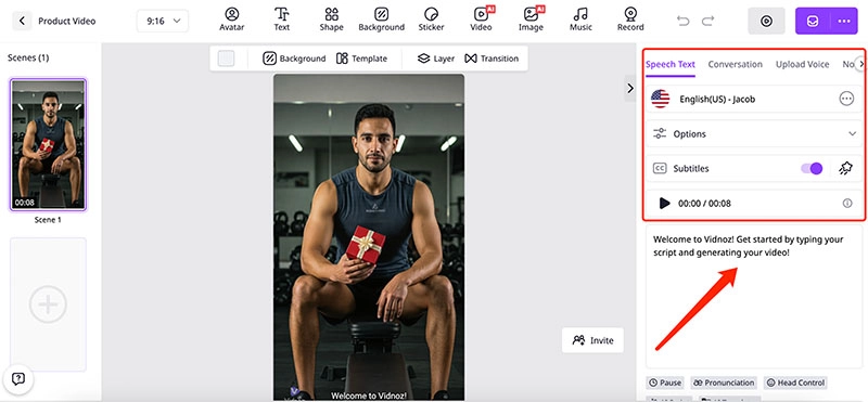 Vidnoz UGC Avatar Input Script