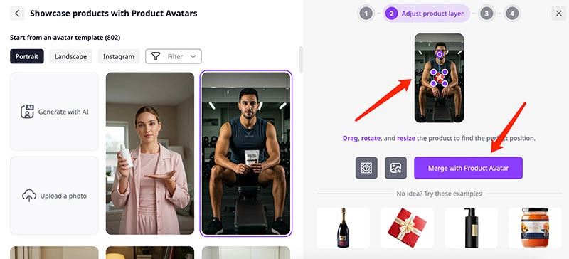 Vidnoz UGC Avatar Merge Product