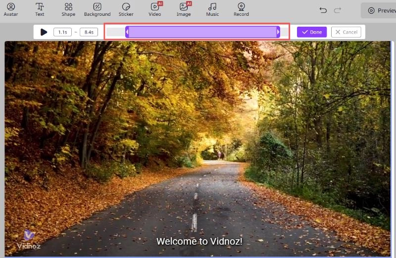 Vidnoz Video Object Remover With Trim Option