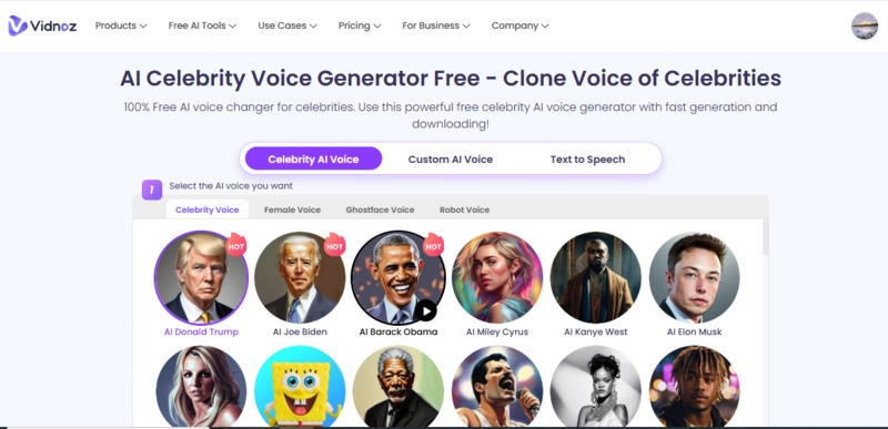 Vidnoz Voice Changer with Effects Online AI Tool