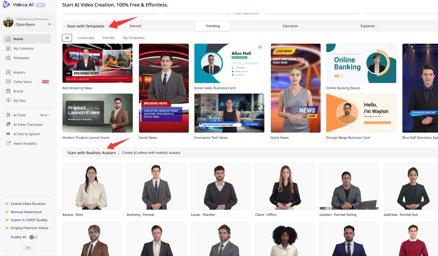 Vidnoz Voice Over Video Maker Upload Video
