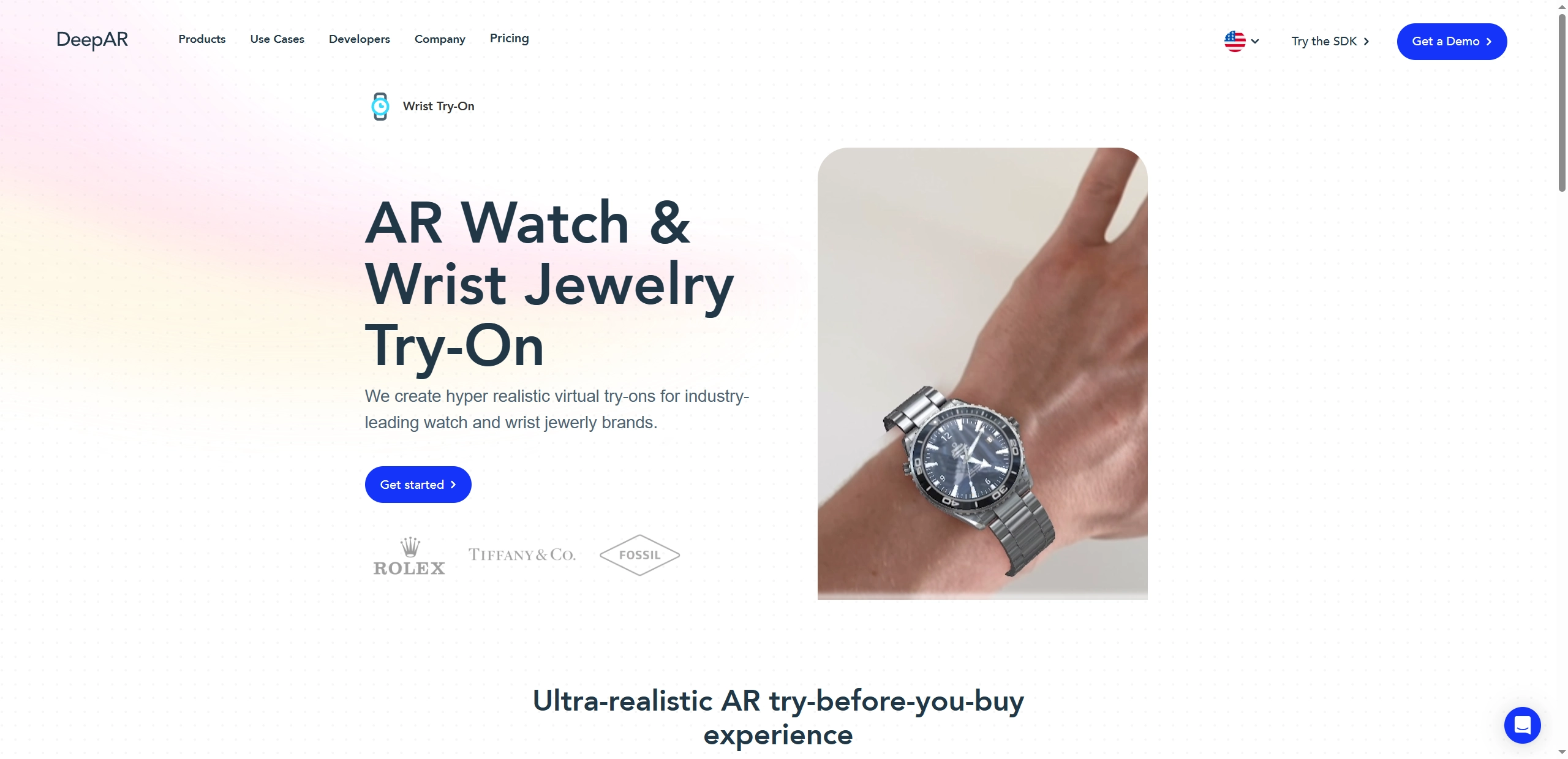 Virtual Watch Try on DeepAR