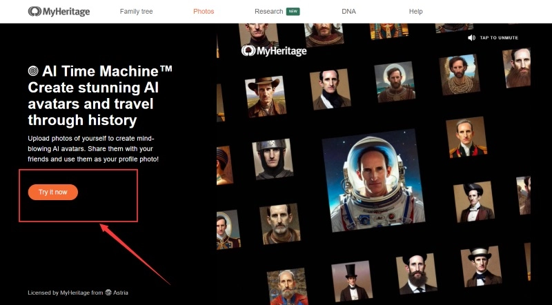 Visit MyHeritage AI Time Machine for Historical Pictures