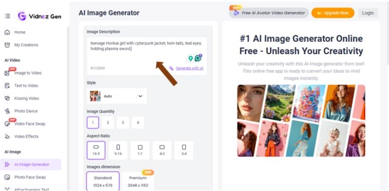 Visit Vidnoz and Describe the Image