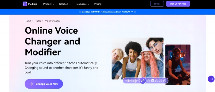 Voice Changer for PC Mediaio