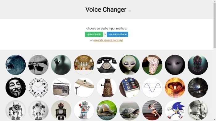 VoiceChanger.io Interface