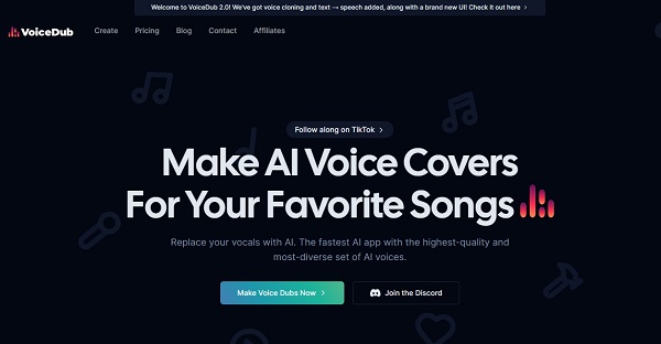 AI Song Cover Generator - VoiceDub