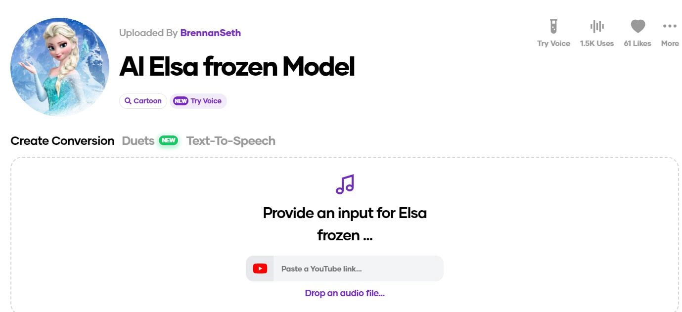 Voicify AI Queen Elsa Voice