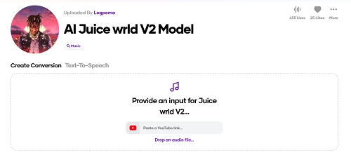 Voicify.ai High-Quality AI Model for Juice Wrld AI Voice