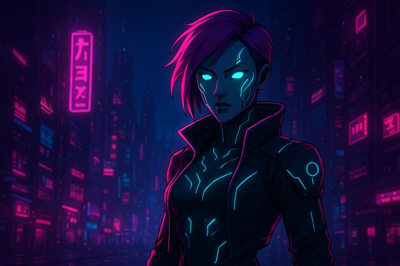 VR World Cyberpunk Design Avatar