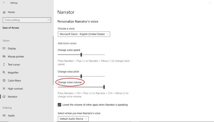 Windows Text To Speech Change Voice Volume