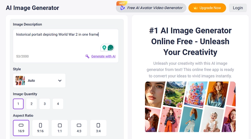Write a Prompt for AI History Image