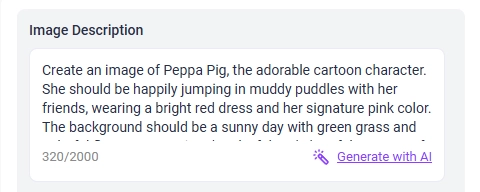 Write Prompt for Peppa Pig Image