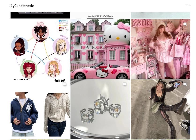 Y2K Aesthetic Feeds on Instagram